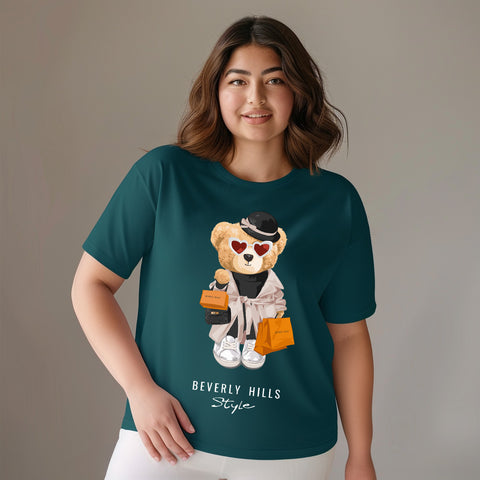 Beverly Hills Bear Plus Size Women T-Shirt
