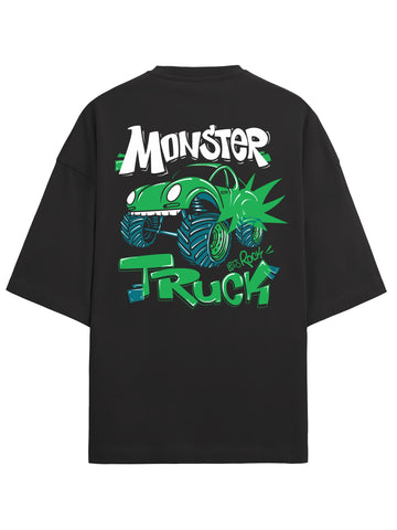 Monster Truck Heavy Weight Plus Size Drop Shoulder T-shirt