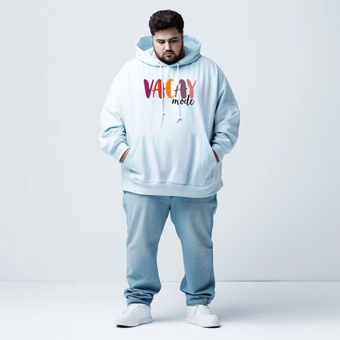 Vacay Plus Size Hoodie Ice Blue