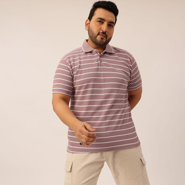 1Black Solid Unisex Plus Size Polo T-shirt