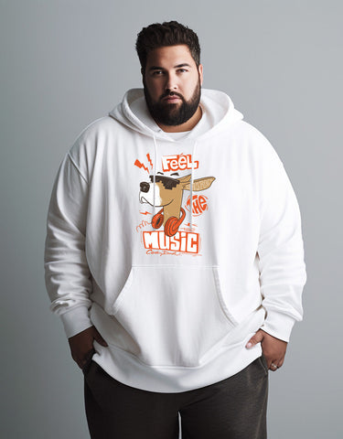 Fell The Music Plus Size Hoodie White