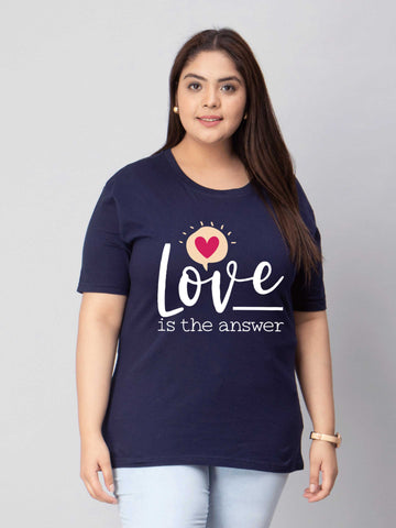 Love Is The Answer Plus Size Women T-Shirt