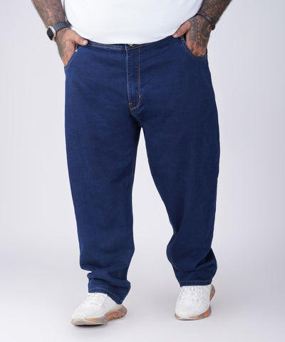Plus Size Men Dark Blue Comfort Fit Jeans