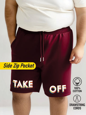 Take off Cotton Plus Size Shorts