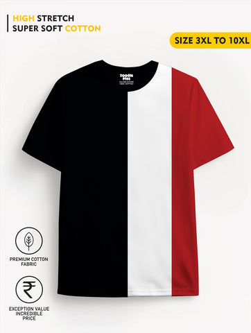 Classic Triple Colourblock Plus Size T-shirt