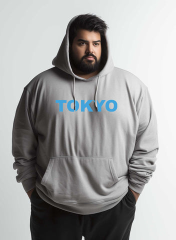 Tokyo Dragon Plus Size Hoodie Grey