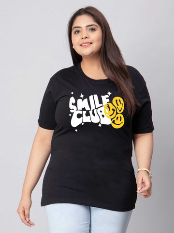 Smile Club Plus Size Women T-Shirt