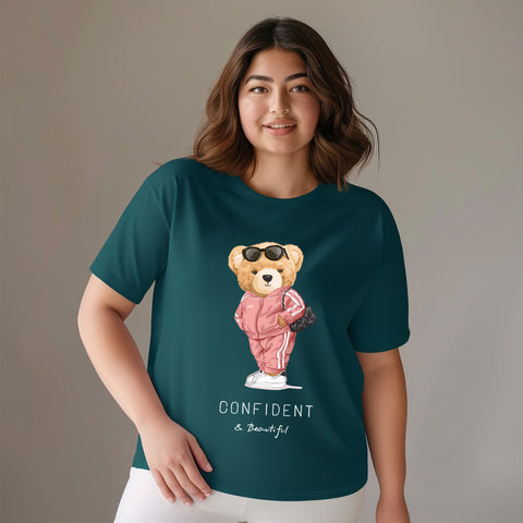 Confident Bear Plus Size Women T-Shirt