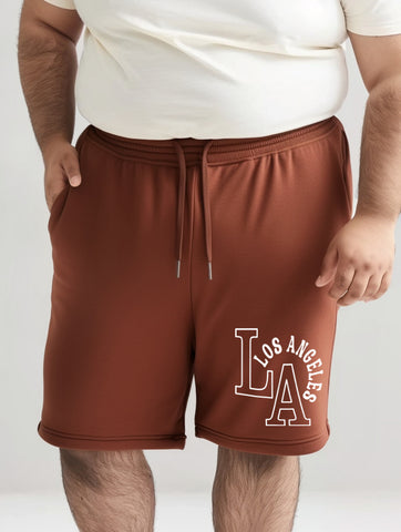 LA Los Angeles Cotton Plus Size Shorts