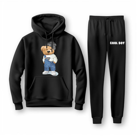 Cool Boy Bear Plus Size Co-ord Set