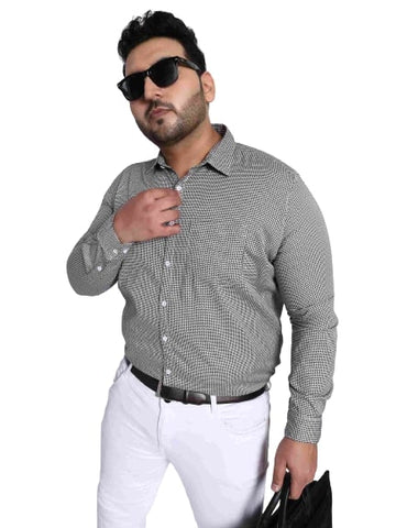 Grey Satin Cotton Shirt
