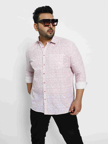 Pink Printed Cotton Lee Shirt
