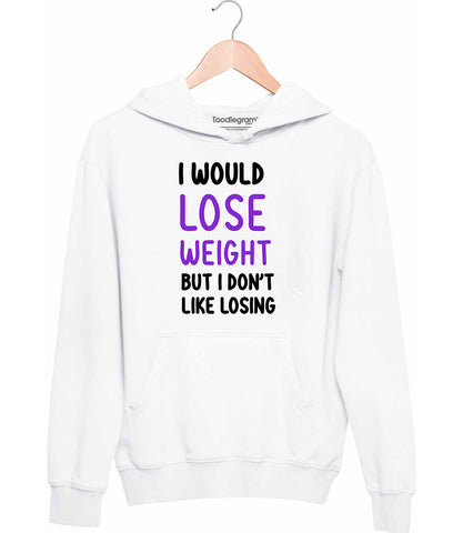 I Would Lose Weight Plus Size Hoodie White