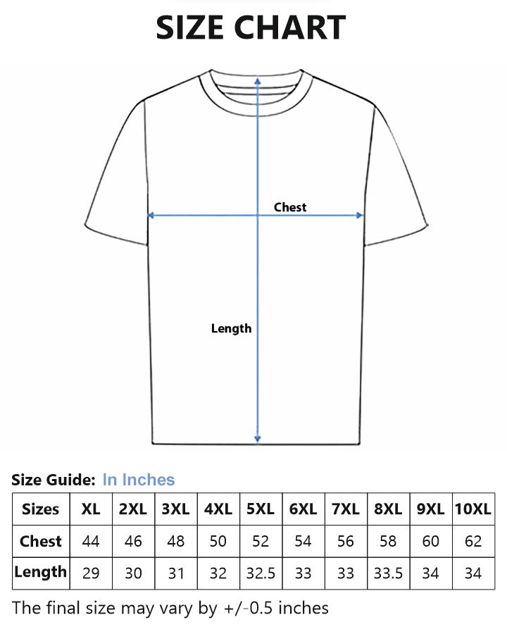 be happy monk mens t shirt size chart