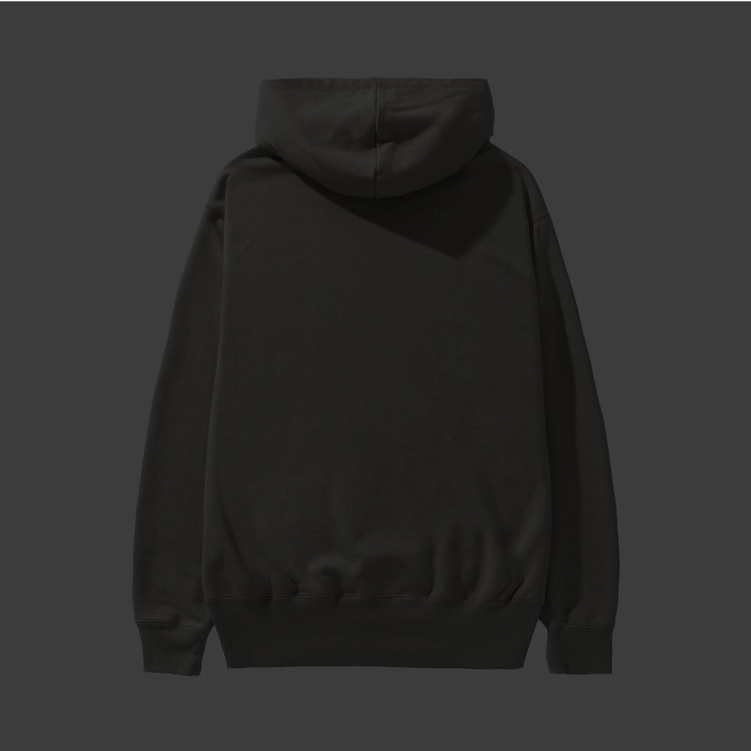 black solid plus size hoodie