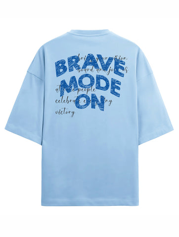 Brave Mode On  Heavy Weight  Plus Size Drop Shoulder T-shirt