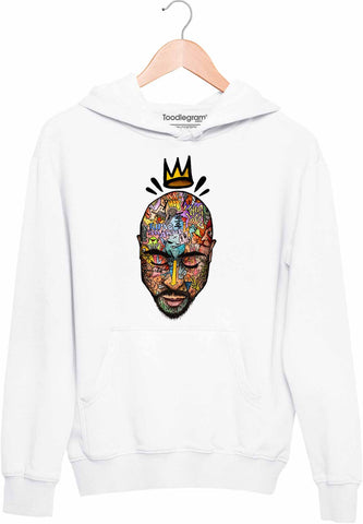 Tupac The King Unisex Hoodies White