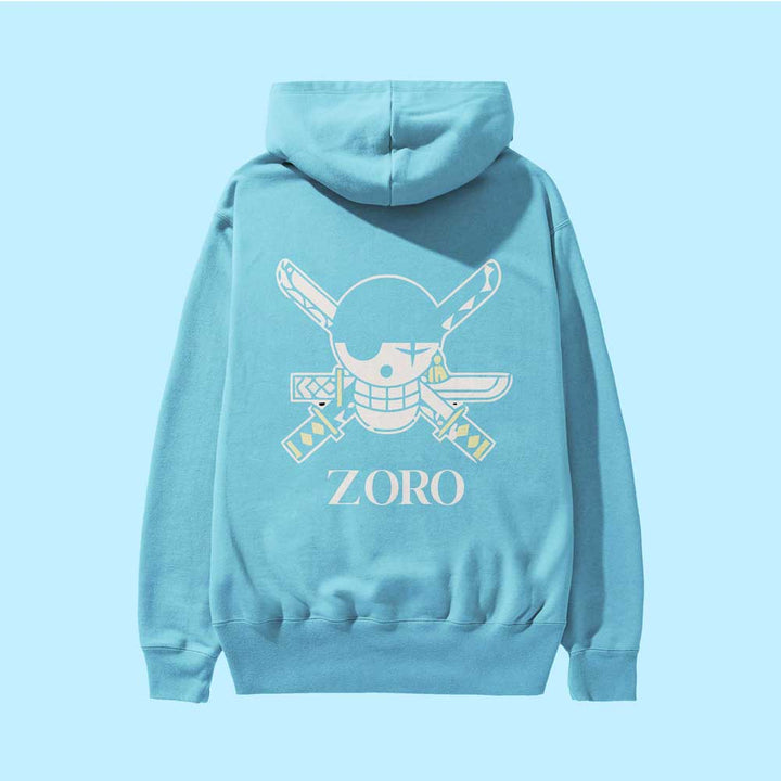 zoro one piece roronoa plus size hoodie ice blue