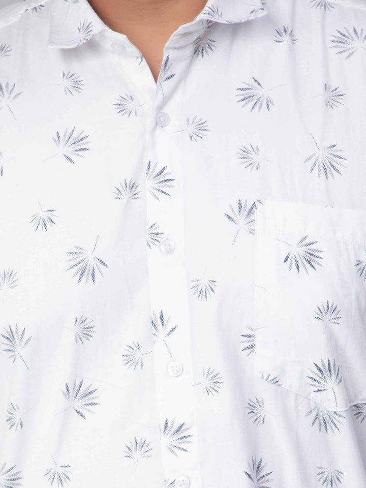 white printed plus size shirt
