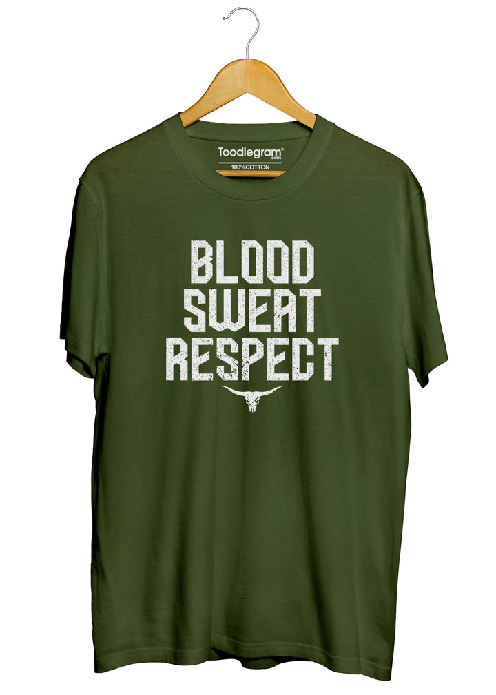 blood sweat respect mens t shirt