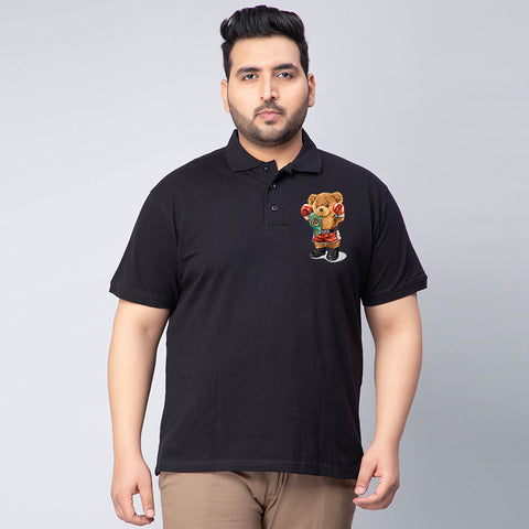 Fighter Bear Plus Size Polo T-shirt