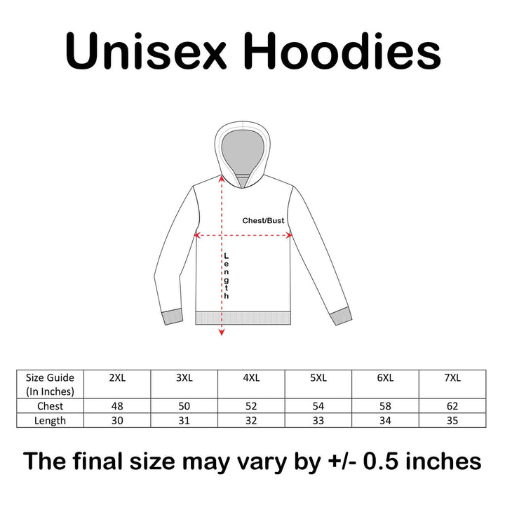 wtf is happening unisex hoodie size chart