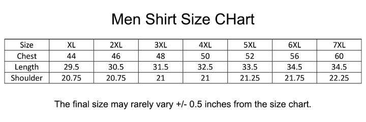 light grey square printed plus size shirt size chart
