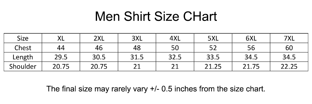 black check plus size shirt size chart