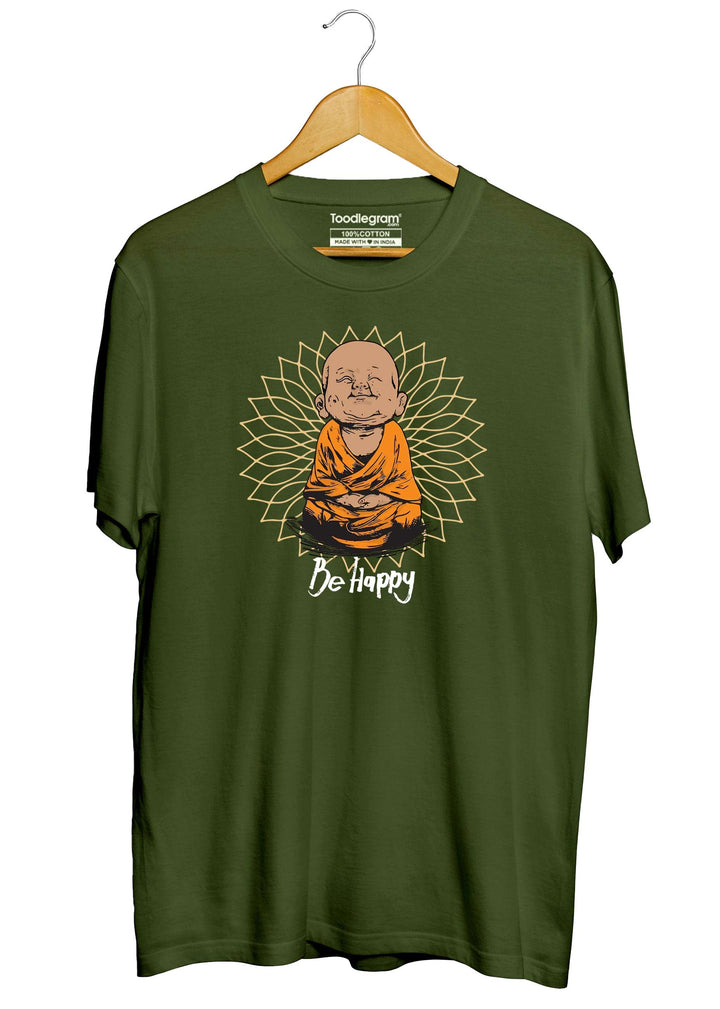 be happy monk mens t shirt
