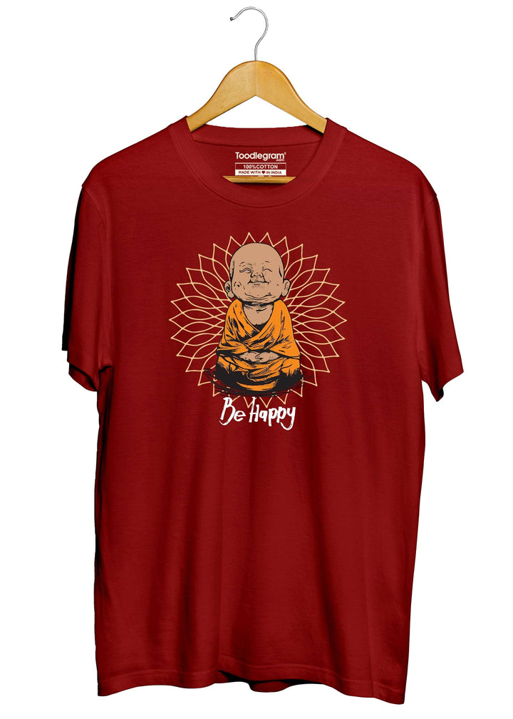 be happy monk mens t shirt