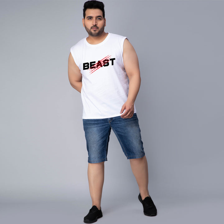 beast mode gym sleeveless vest