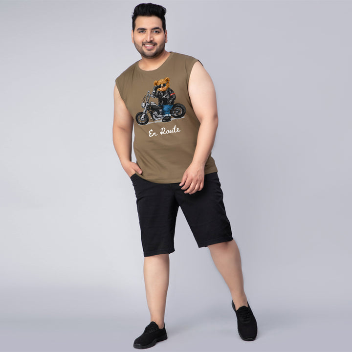 biker bear sleeveless vest