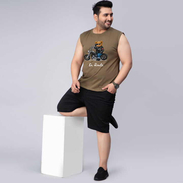 biker bear sleeveless vest