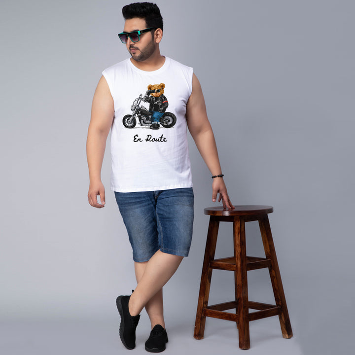 biker bear sleeveless vest