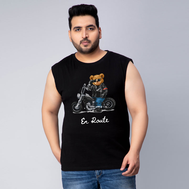 biker bear sleeveless vest