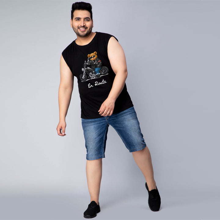 biker bear sleeveless vest