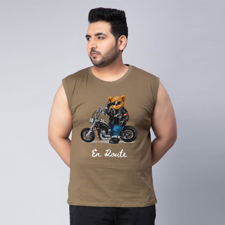 biker bear sleeveless vest