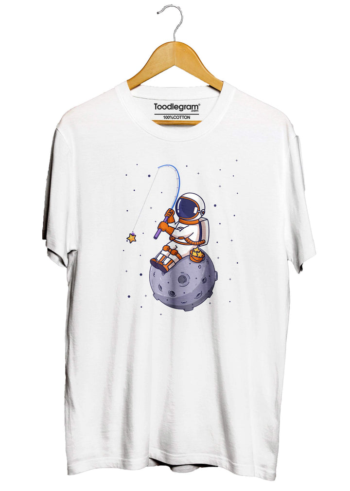 astronaut collecting stars t shirt