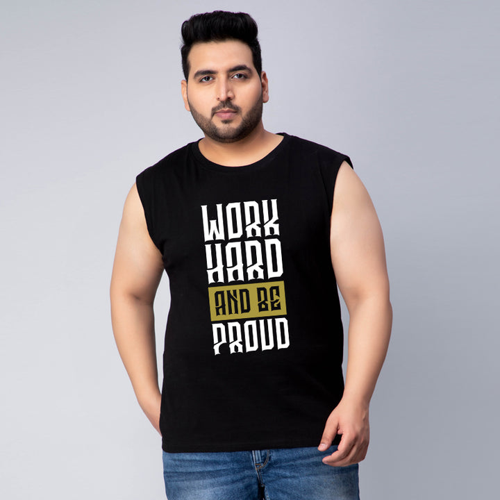 work hard be proud gym sleeveless vest